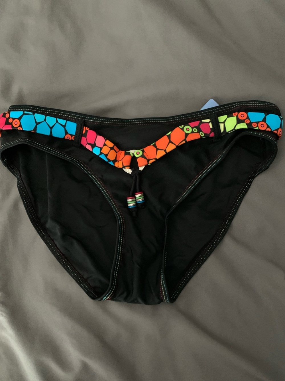 POINT ZERO Colorful bathing suit bottom with Neon Accents